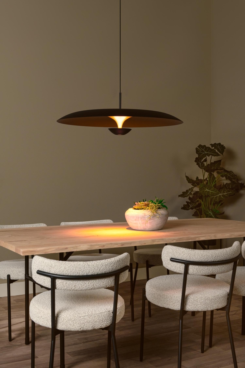 Lucide Premium KENNETH - Pendant light - Ø 80 cm - LED Dim. - 1x22W 2700K - Black